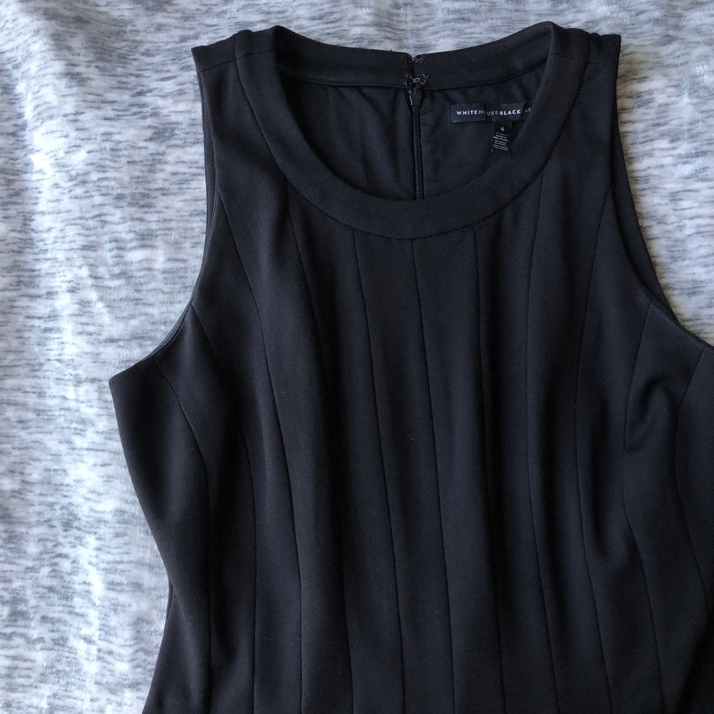 WHBM Black Pleated Dress